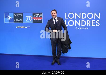 Der luxemburgische Premierminister, Xavier BETTEL kommt für die jährlichen Nato-Gipfel der Staats- und Regierungschefs im Grove Hotel in Watford, Hertfordshire. PA-Foto. Bild Datum: Mittwoch, 4. Dezember 2019. Siehe PA Geschichte Politik der Nato. Photo Credit: Chris J Ratcliffe/PA-Kabel Stockfoto