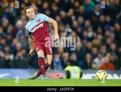 LONDON, VEREINIGTES KÖNIGREICH. NOVEMBER 30 West Ham United Mark Noble während der Englischen Premier League zwischen Chelsea und West Ham United an der Stanford Bridge Stockfoto