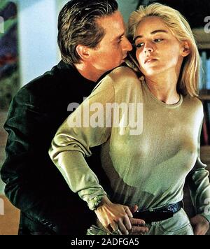 BASIC INSTINCT 1992 TriStar Pictutres Film mit Sharon Stone und Michael Douglas Stockfoto