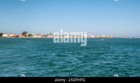 Nr. 2 Fallschirmtruppen operative Basis oder BOPT 2, am Ufer der Lagune von Aveiro, Portugal Sao Jacinto Stockfoto