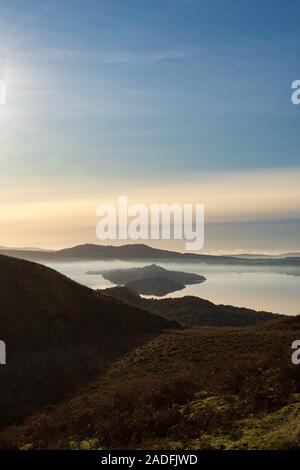 Balmaha Schottland Sonnenuntergang von Conic Hill Stockfoto