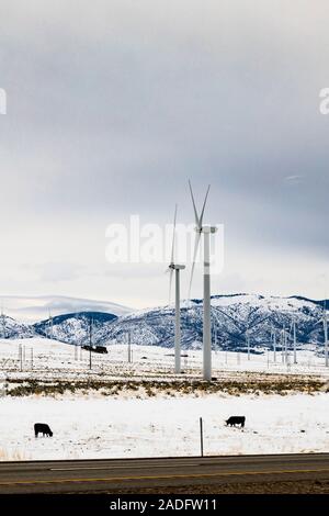 Tehachapi Kalifornien am 1.Dezember 2019 nach mehreren Tagen der Niederschläge Stockfoto