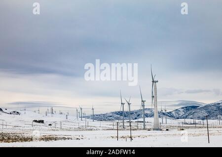 Tehachapi Kalifornien am 1.Dezember 2019 nach mehreren Tagen der Niederschläge Stockfoto