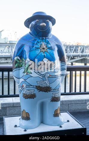 London Bridge City, UK, 4. Dezember 2019, in diesem Jahr die meisten malerischen Weihnachten Londoner Markt, Weihnachten am Fluss ist erfreut, eine festliche Skulpturenweg begrüßen zu feiern Raymond Briggs' fundamentale Weihnachten Charakter, den Schneemann. Die "Walking mit Trail bietet der Schneemann' zwölf riesigen Schneemann Skulpturen, jede mit atemberaubendem Design und Dekoration im Zusammenhang mit dem Song neuerfundene", der zwölf Tage von Weihnachten". Credit: Keith Larby/Alamy leben Nachrichten Stockfoto