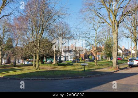 Häuser im Grünen Bournville Village Trust, Birmingham, Großbritannien Stockfoto