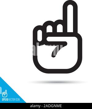 Hand mit Zeigefinger Symbol Leitung. Zeigen und zeigt Geste vektor Symbol. Benutzeroberfläche das Piktogramm für Internet und Apps. Stock Vektor