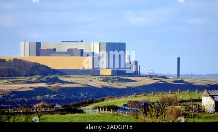CEMAES, Anglesey - Dezember 3, 2019 Wylfa Kernkraftwerk in Anglesey. Stockfoto