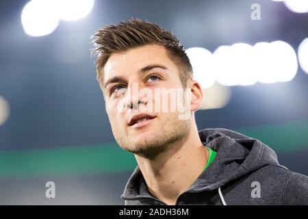 Berlin, Deutschland. 01 Dez, 2019. firo: 01.12.2019, Fußball, 1.Bundesliga, Saison 2019/2020 VfL Wolfsburg - SV Werder Bremen Robin Knoche (VfL Wolfsburg) Porträt | Quelle: dpa/Alamy leben Nachrichten Stockfoto