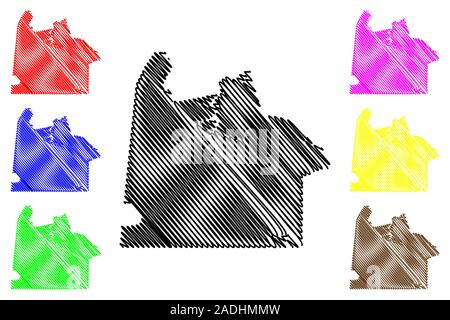 Chesapeake City (USA Städte, Vereinigte Staaten von Amerika, usa Stadt) Karte Vektor-illustration, kritzeln Skizze Stadt Chesapeake Karte Stock Vektor