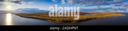 Panoramablick, Luftaufnahme des St. Lawrence River, Kanada Stockfoto