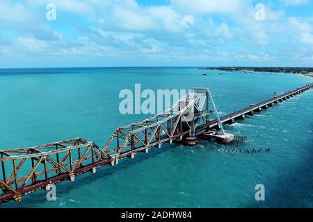 Rameshwaram Brücke in Südindien Stockfoto