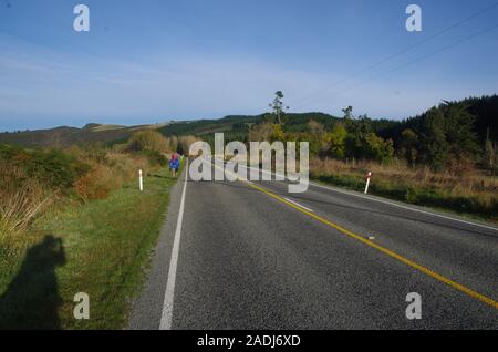 Te Araroa Trail alternative Route. State Highway 79. South Island. Neuseeland Stockfoto