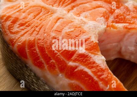 Nasse rohe rote Fische bis Bild schließen Stockfoto