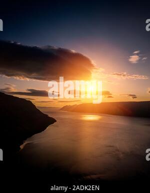 Dynjandi Dynjandi, Wasserfälle, Westfjorde, Island Stockfoto