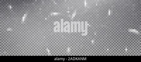 Schnee. Realistische Schnee Hintergrund. Winter Weihnachten und Neujahr Schnee Dekoration Stock Vektor