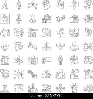 Der Idee, Zeile für Symbole, Zeichen, Symbole, Vector, lineare Abbildung Stock Vektor