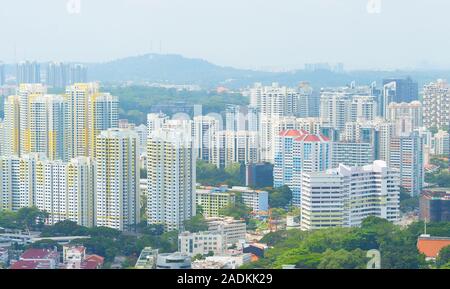 Blick auf Singapur Apartment Gebäude in einem Tageslicht Stockfoto