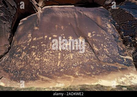 Newspaper Rock Stockfoto