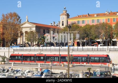 Neue Straßenbahnlinie Stockfoto