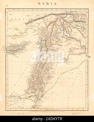 Levante. Syrien. Zypern Israel Palästina Jordanien Libanon. ARROWSMITH 1828 alte Karte Stockfoto