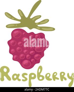 Roten Himbeeren Symbol. Vector Illustration auf weißem Hintergrund. Himbeeren Symbol Stock Vektor