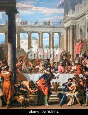 Die Hochzeit in Kana von Sebastiano Ricci (1659-1734), Öl auf Leinwand, 1712-15 Stockfoto