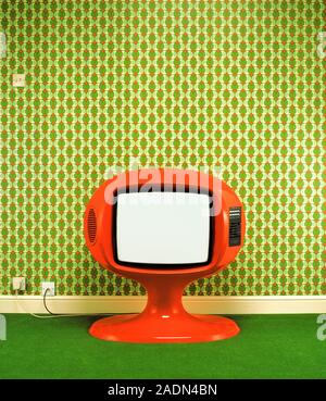 1970 s Fernseher Stockfoto