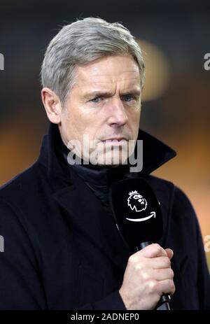 Amazon TV-Moderator Matt Smith während der Premier League Spiel im Molineux, Wolverhampton. Stockfoto