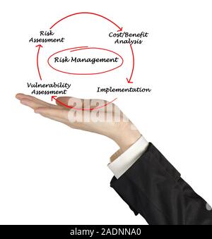 Diagramm des Risikomanagements Stockfoto