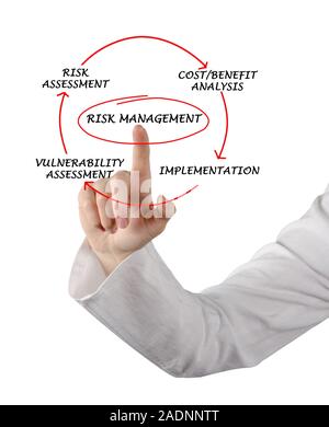 Diagramm des Risikomanagements Stockfoto
