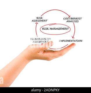 Diagramm des Risikomanagements Stockfoto