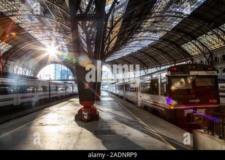 Barcelona Bahnhof Sants, Barcelona, Spanien Stockfoto