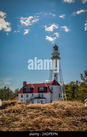 Die rawley Point Lighthouse in der Nähe der beiden Flüsse, WI wurde hier im Jahr 1894 platziert und steht 113 über den Lake Michigan. Stockfoto