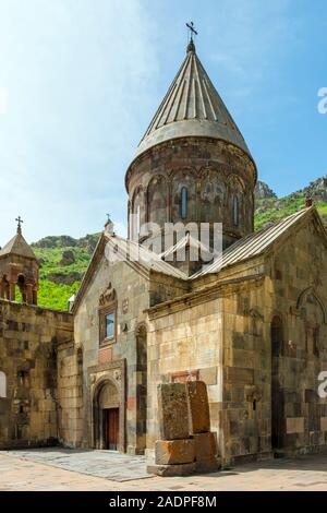 Kloster Geghard (Geghardavank), UNESCO-Weltkulturerbe, Jerewan, Armenien. Stockfoto