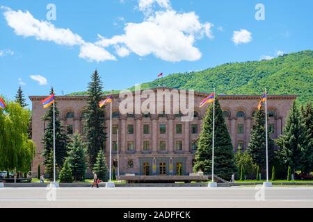 Lori Provinz Verwaltung, der sowjetischen Ära Gebäude, Vanadzor, Lori Provinz, Armenien Stockfoto