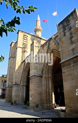 Ehemalige Sophienkathedrale, heute Selimiye Moschee, Nikosia, Türkische Republik Nordzypern Stockfoto