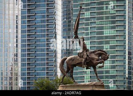 John Alexander Logan Denkmal im Grant Park Chicago Illinois Stockfoto