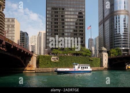 River Walk Brücken in Chicago Illinois Stockfoto