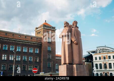 Riga, Lettland - 11. August 2019: Lettischen Gewehrschützen Denkmal Stockfoto