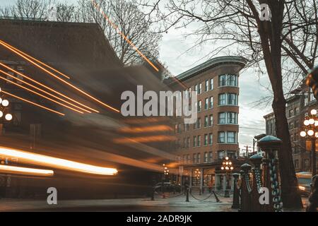 Vancouver, British Columbia - Sep 7, 2019: Hotel Europa, eine 6-stöckige Flatiron im denkmalgeschützten Gebäude an der Powell Street in Vancouver's Gastown Bereich Stockfoto