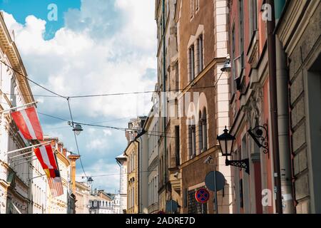 Altstadt Straße in Riga, Lettland Stockfoto