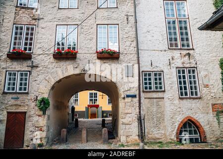 Altstadt schwedische Tor in Riga, Lettland Stockfoto