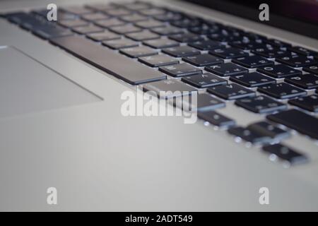 Close up at laptop Tastatur, Foto Stockfoto