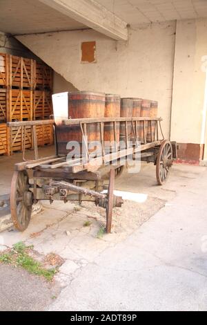 Eine alte historische Pferdekutsche Stockfoto