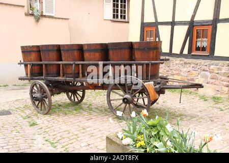 Eine alte historische Pferdekutsche Stockfoto