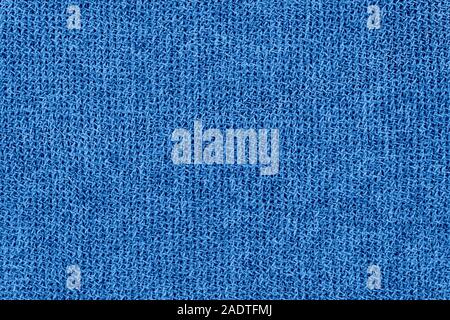Abstrakt Blau gestrickt Hintergrund. Wolle Stoff Textur. Stockfoto