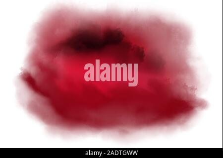 Abstrakte Malerei in den Farben Rot und Schwarz. Bunte Farbe spritzt. Moderne abstrakte Kunst. Stockfoto