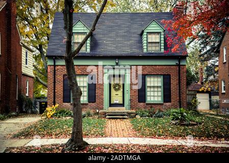 Osten englischen Dorf Nachbarschaft, Detroit, Michigan, USA Stockfoto