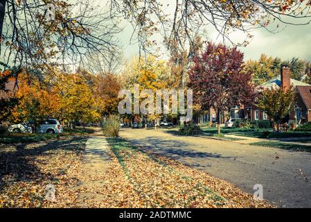 Osten englischen Dorf Nachbarschaft, Detroit, Michigan, USA Stockfoto