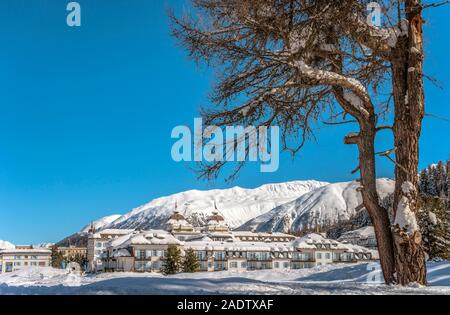 Kempinski Hotel St.Moritz Bad im Winter, Graubünden, Engadin, Schweiz Stockfoto